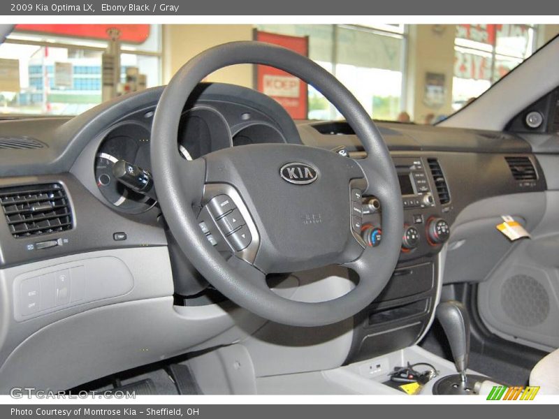 Ebony Black / Gray 2009 Kia Optima LX