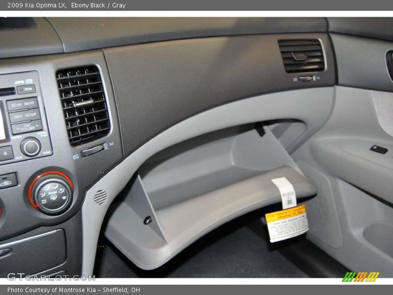 Ebony Black / Gray 2009 Kia Optima LX