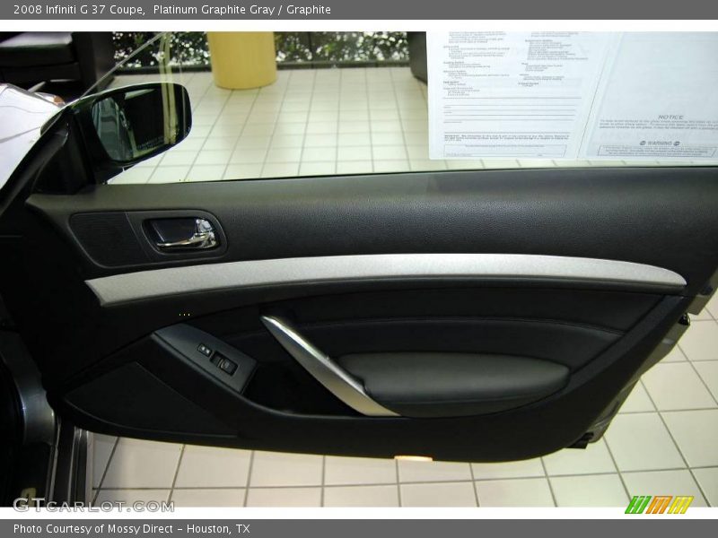 Platinum Graphite Gray / Graphite 2008 Infiniti G 37 Coupe