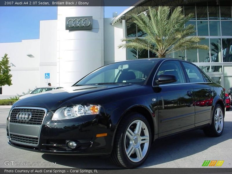 Brilliant Black / Ebony 2007 Audi A4 2.0T Sedan