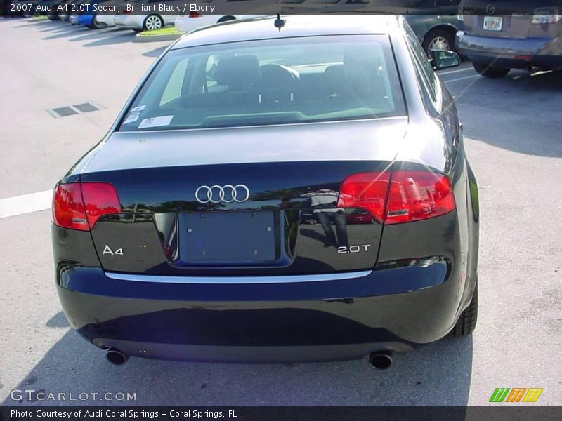 Brilliant Black / Ebony 2007 Audi A4 2.0T Sedan