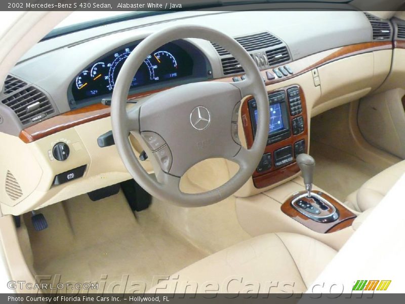 Alabaster White / Java 2002 Mercedes-Benz S 430 Sedan