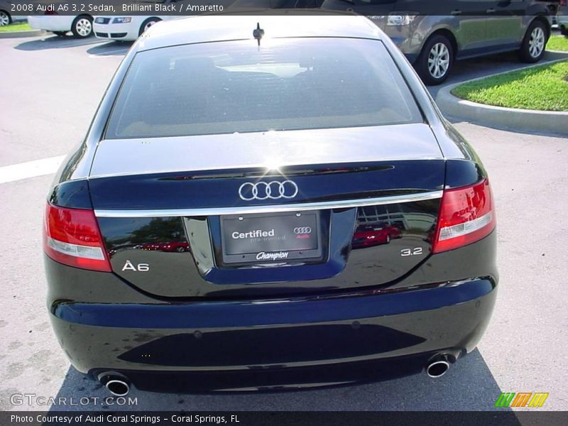 Brilliant Black / Amaretto 2008 Audi A6 3.2 Sedan