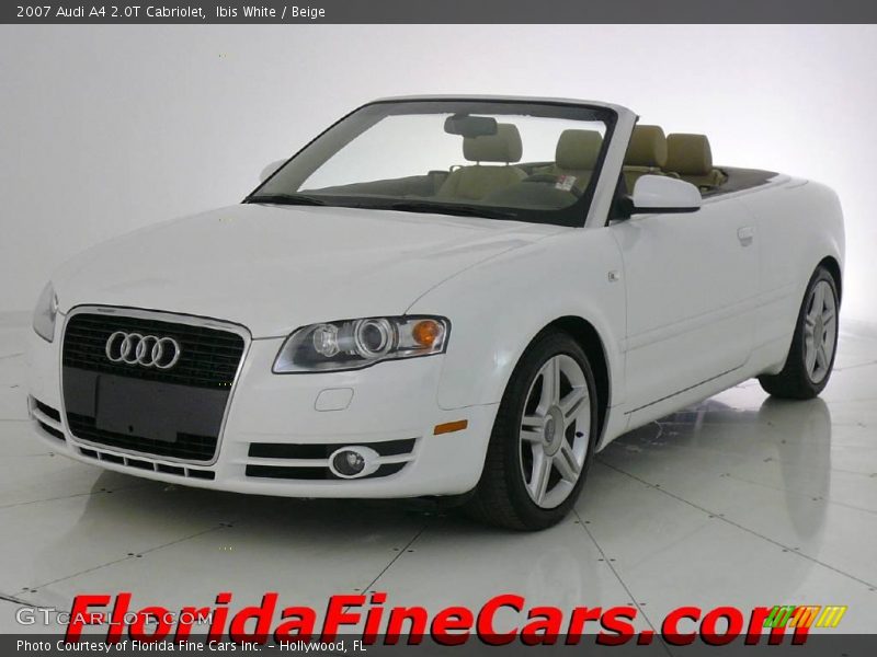 Ibis White / Beige 2007 Audi A4 2.0T Cabriolet