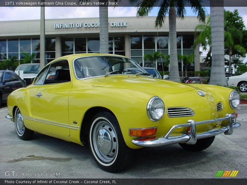 Canary Yellow / Black 1971 Volkswagen Karmann Ghia Coupe