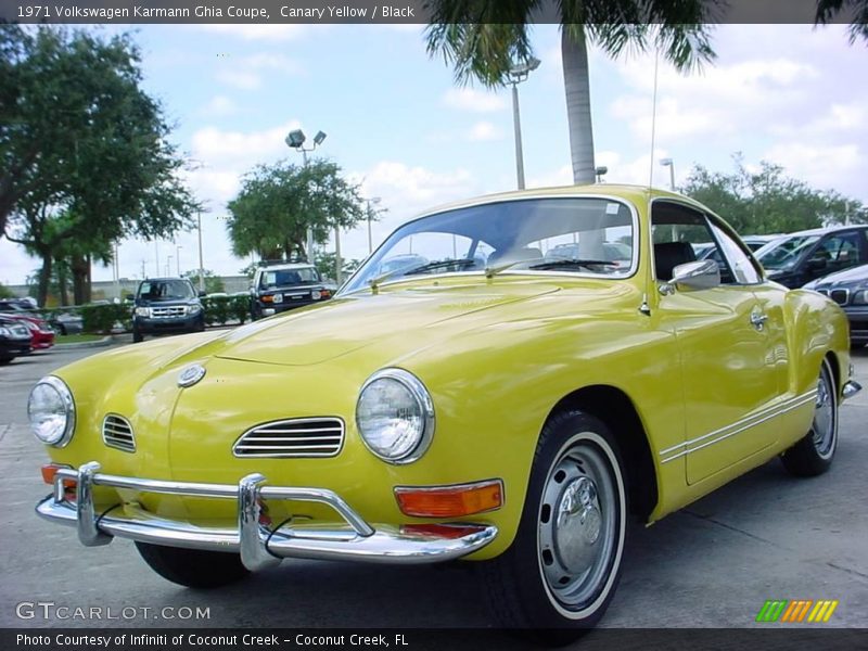 Canary Yellow / Black 1971 Volkswagen Karmann Ghia Coupe