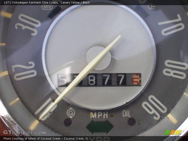 Canary Yellow / Black 1971 Volkswagen Karmann Ghia Coupe