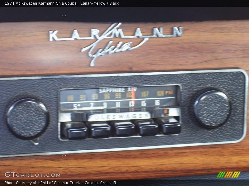 Canary Yellow / Black 1971 Volkswagen Karmann Ghia Coupe