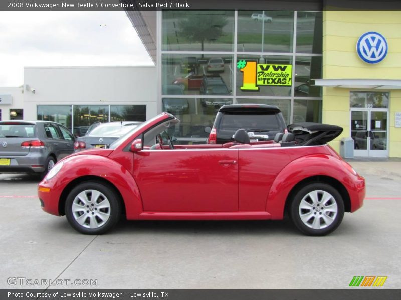 Salsa Red / Black 2008 Volkswagen New Beetle S Convertible