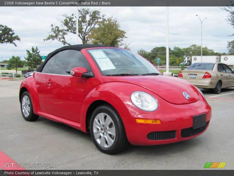 Salsa Red / Black 2008 Volkswagen New Beetle S Convertible