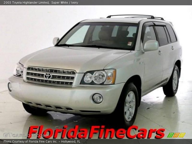 Super White / Ivory 2003 Toyota Highlander Limited
