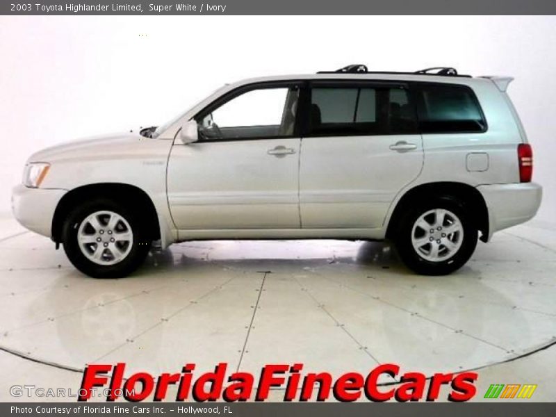 Super White / Ivory 2003 Toyota Highlander Limited