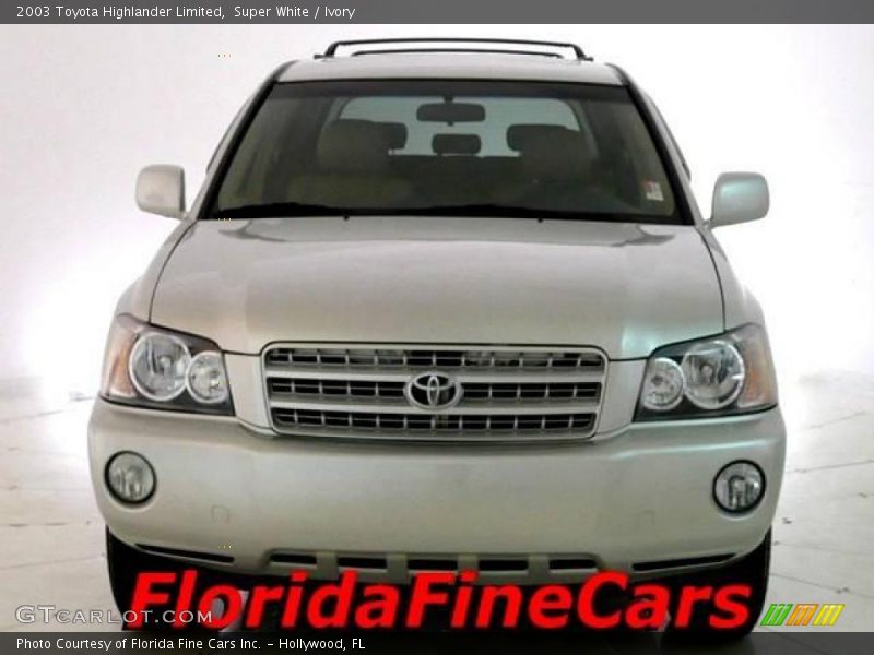 Super White / Ivory 2003 Toyota Highlander Limited