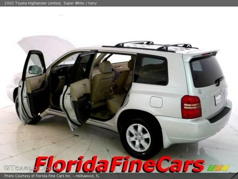 Super White / Ivory 2003 Toyota Highlander Limited