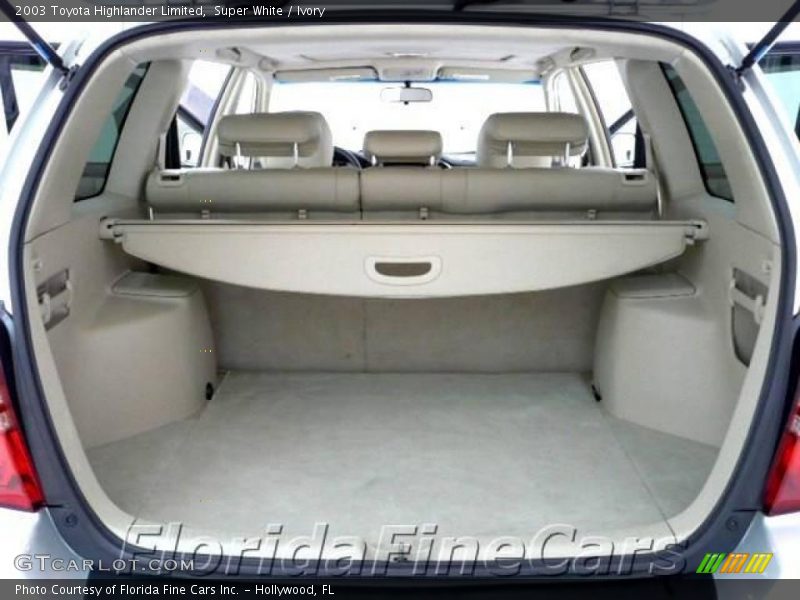 Super White / Ivory 2003 Toyota Highlander Limited