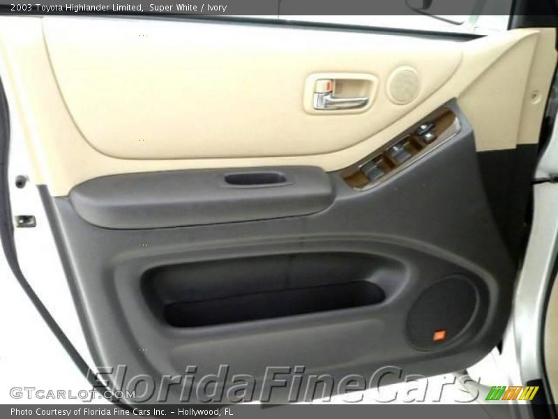 Super White / Ivory 2003 Toyota Highlander Limited