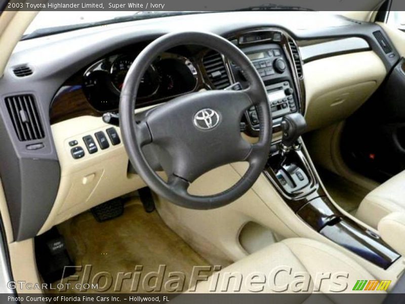 Super White / Ivory 2003 Toyota Highlander Limited