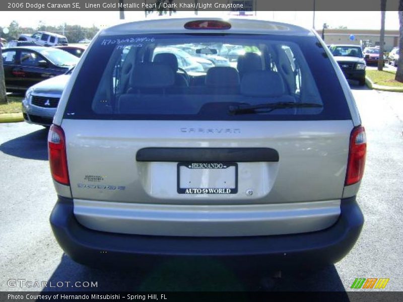 Linen Gold Metallic Pearl / Dark Khaki/Light Graystone 2006 Dodge Caravan SE