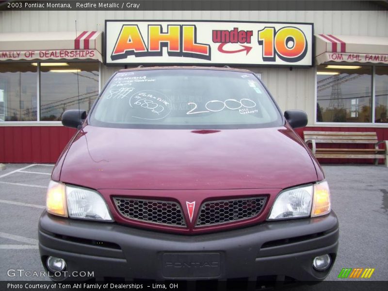 Redfire Metallic / Gray 2003 Pontiac Montana