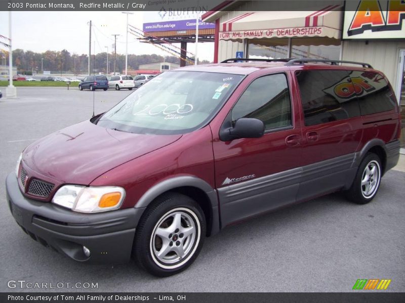 Redfire Metallic / Gray 2003 Pontiac Montana