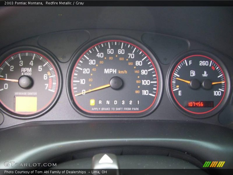 Redfire Metallic / Gray 2003 Pontiac Montana