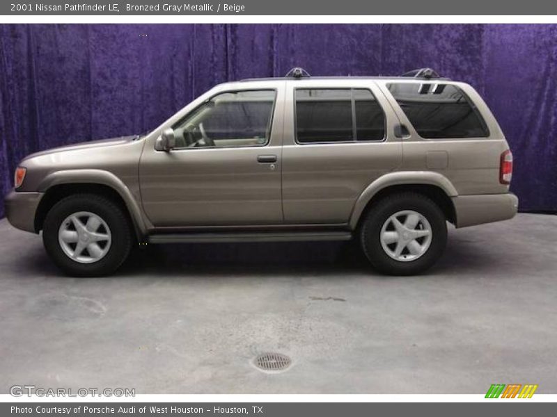 Bronzed Gray Metallic / Beige 2001 Nissan Pathfinder LE
