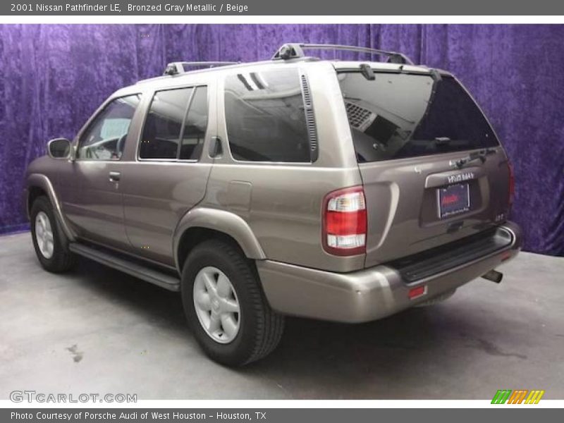 Bronzed Gray Metallic / Beige 2001 Nissan Pathfinder LE