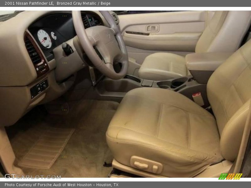 Bronzed Gray Metallic / Beige 2001 Nissan Pathfinder LE