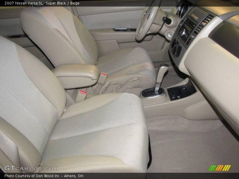 Super Black / Beige 2007 Nissan Versa SL