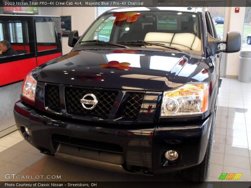 Majestic Blue / Pro-4X Charcoal 2009 Nissan Titan PRO-4X Crew Cab 4x4