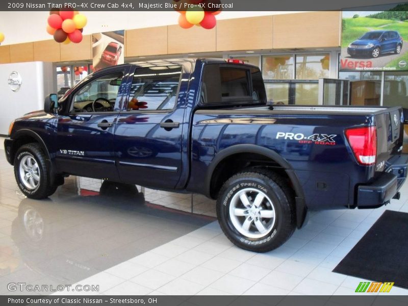 Majestic Blue / Pro-4X Charcoal 2009 Nissan Titan PRO-4X Crew Cab 4x4