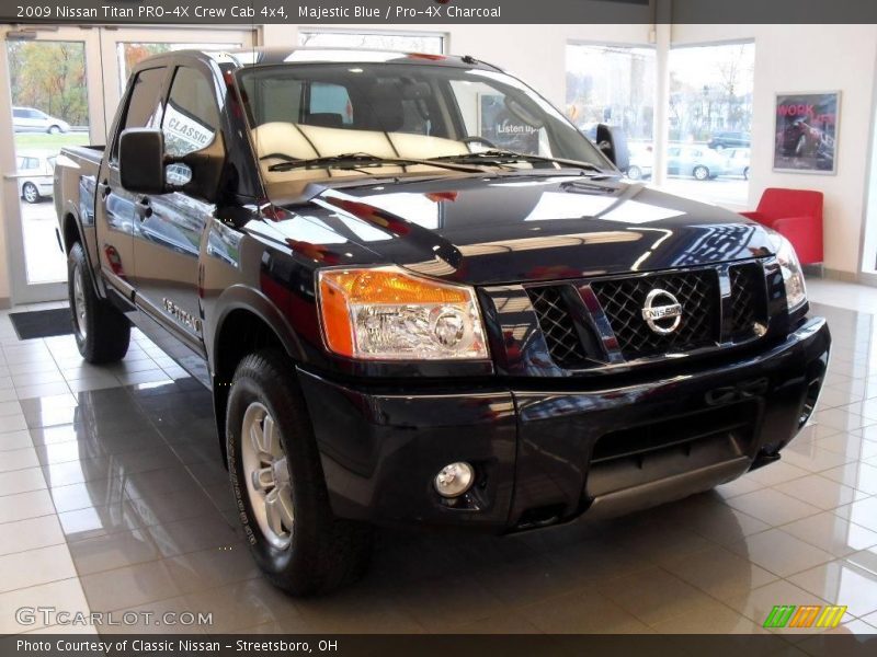 Majestic Blue / Pro-4X Charcoal 2009 Nissan Titan PRO-4X Crew Cab 4x4