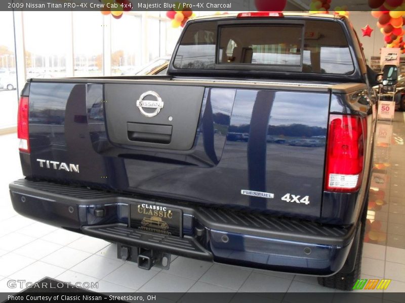 Majestic Blue / Pro-4X Charcoal 2009 Nissan Titan PRO-4X Crew Cab 4x4