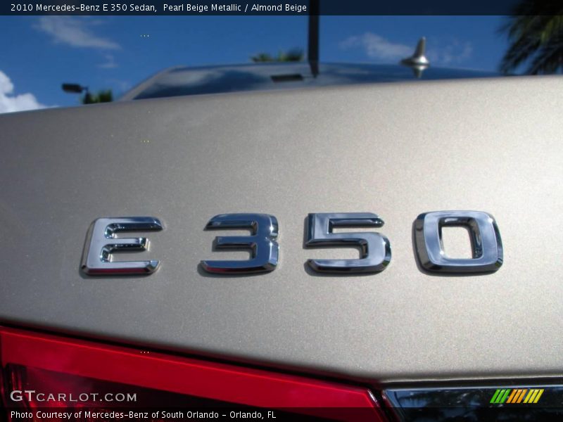 Pearl Beige Metallic / Almond Beige 2010 Mercedes-Benz E 350 Sedan