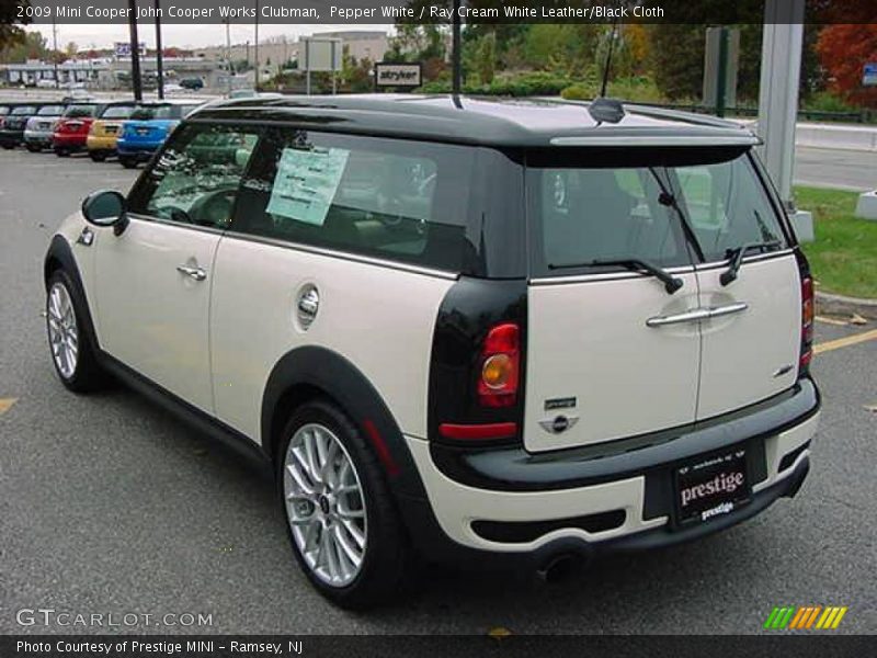 Pepper White / Ray Cream White Leather/Black Cloth 2009 Mini Cooper John Cooper Works Clubman