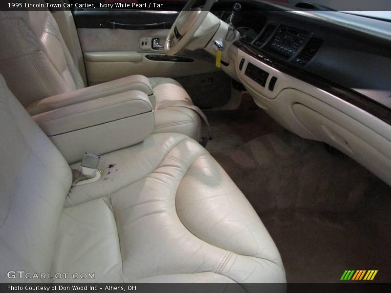 Ivory White Pearl / Tan 1995 Lincoln Town Car Cartier
