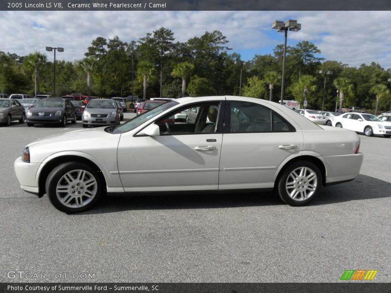 Ceramic White Pearlescent / Camel 2005 Lincoln LS V8