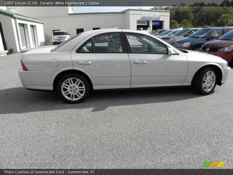 Ceramic White Pearlescent / Camel 2005 Lincoln LS V8