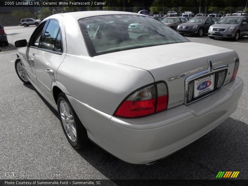 Ceramic White Pearlescent / Camel 2005 Lincoln LS V8