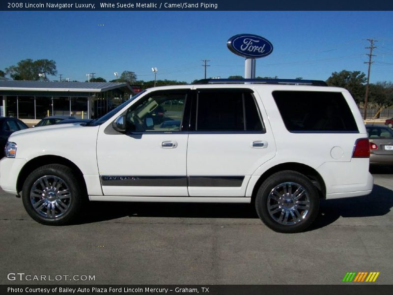 White Suede Metallic / Camel/Sand Piping 2008 Lincoln Navigator Luxury