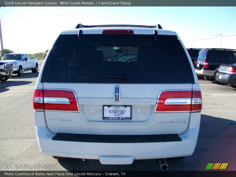 White Suede Metallic / Camel/Sand Piping 2008 Lincoln Navigator Luxury