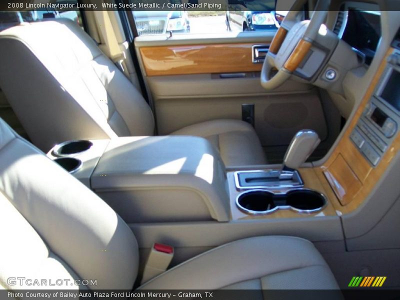 White Suede Metallic / Camel/Sand Piping 2008 Lincoln Navigator Luxury