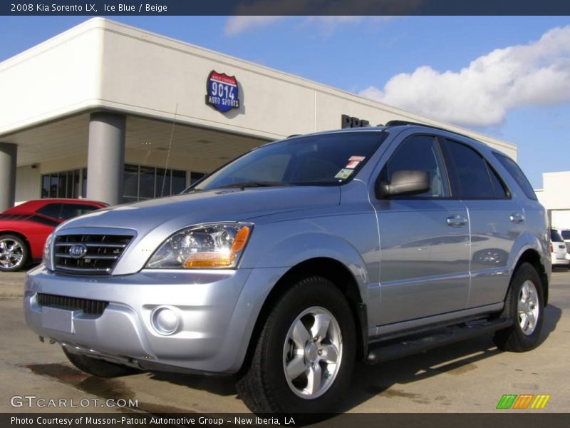 Ice Blue / Beige 2008 Kia Sorento LX