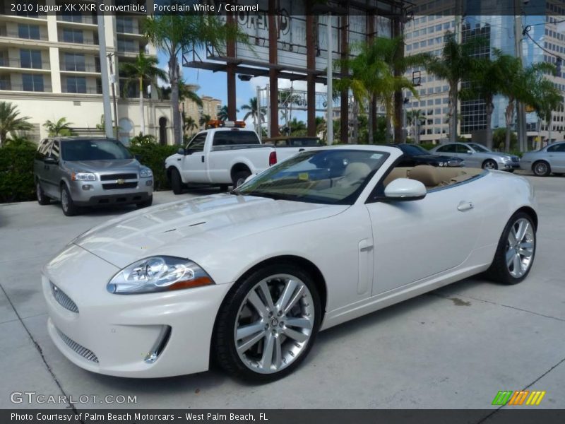 Porcelain White / Caramel 2010 Jaguar XK XKR Convertible