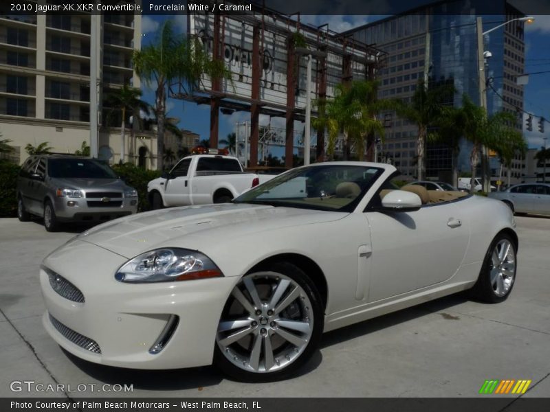 Porcelain White / Caramel 2010 Jaguar XK XKR Convertible