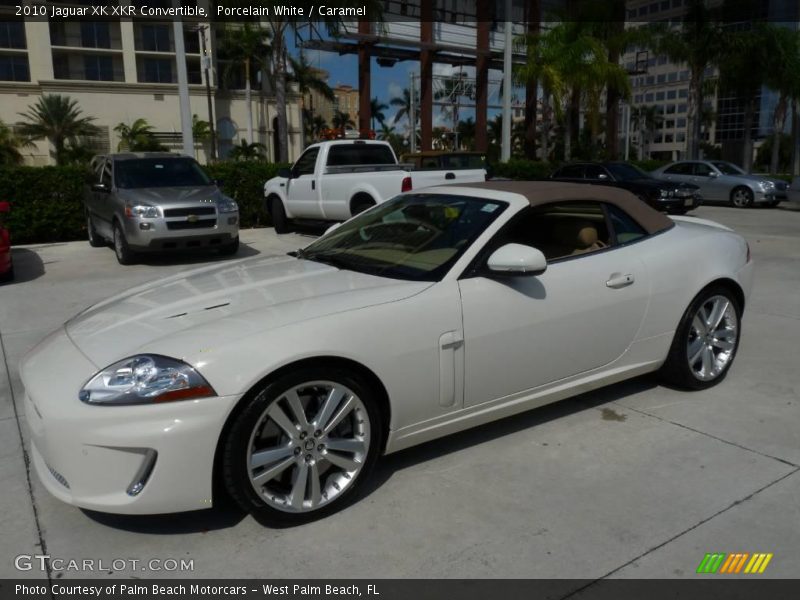 Porcelain White / Caramel 2010 Jaguar XK XKR Convertible