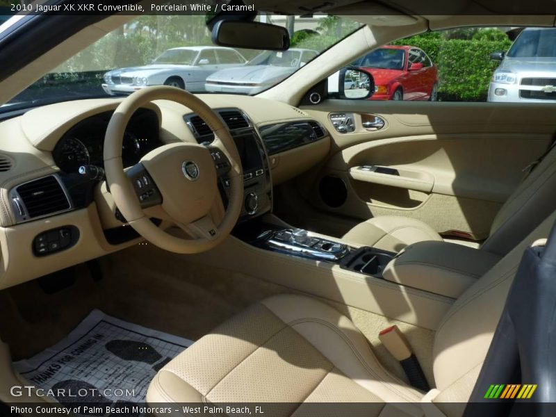 Porcelain White / Caramel 2010 Jaguar XK XKR Convertible