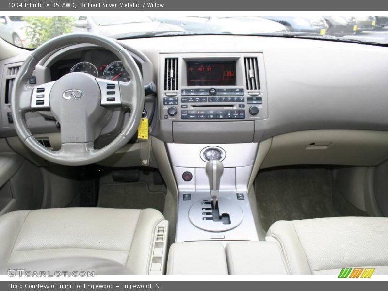 Brilliant Silver Metallic / Willow 2004 Infiniti FX 35 AWD