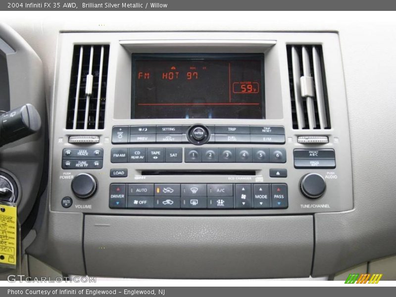 Brilliant Silver Metallic / Willow 2004 Infiniti FX 35 AWD