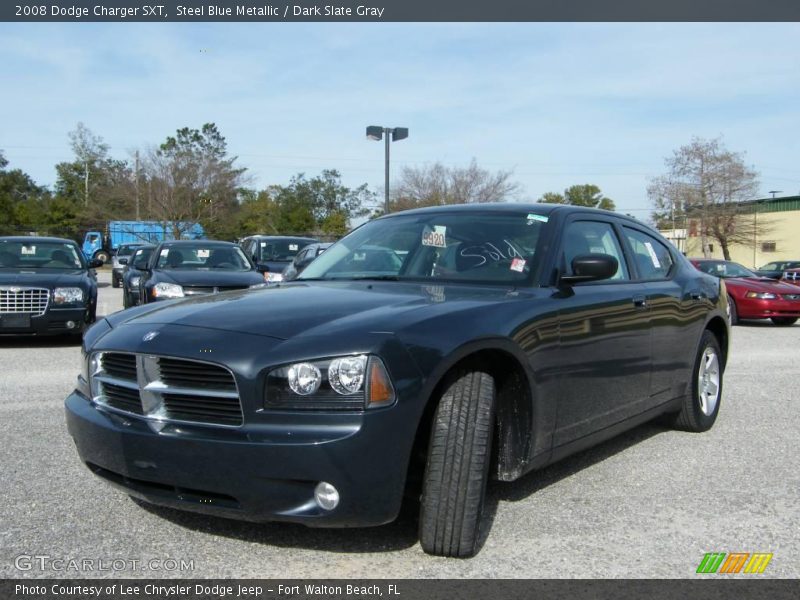 Steel Blue Metallic / Dark Slate Gray 2008 Dodge Charger SXT